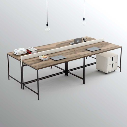 Schreibtisch für Open Space - THREE - OLUT - bodenstehend / für mehrere Personen / modern