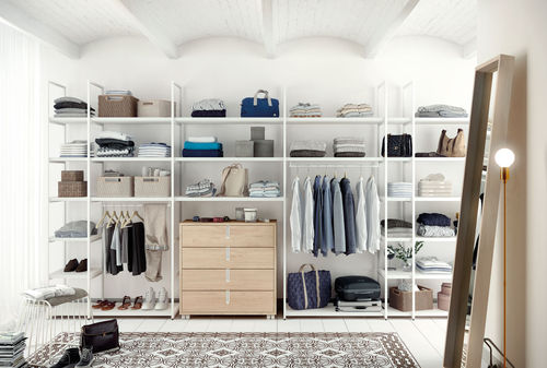 Begehbarer Kleiderschrank / Modul - SIX - OLUT - modern / Eiche / Metall
