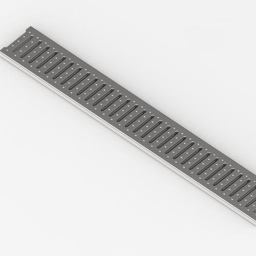 Abflussrinnen-Gitter / Edelstahl - Stamped grille - IFEC - Industria de Ferragens do Centro - für öffentliche Bereiche / für Pool / für Terrasse