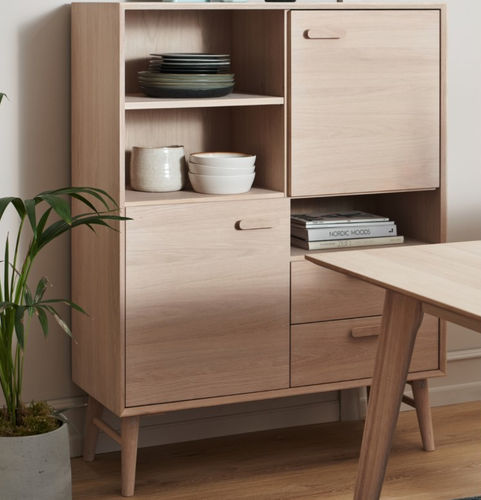 Hohes Sideboard - PORTO  - Furnhouse Aps - modern / Eiche / MDF