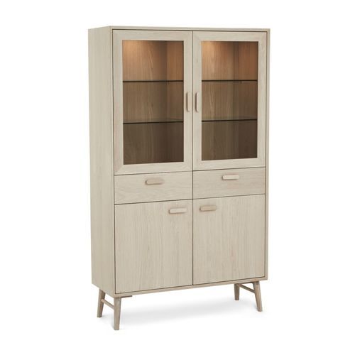 Moderner Geschirrschrank - PORTO  - Furnhouse Aps - Eiche / MDF / Glas