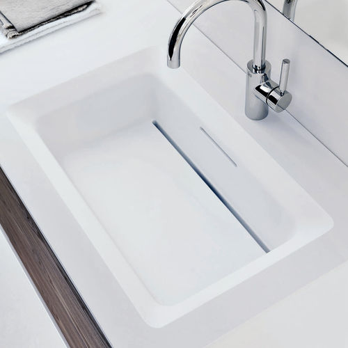 Einbauwaschbecken - Arlexitalia - rechteckig / Mineralwerkstoff / modern