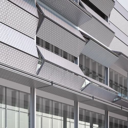 Faltbare Sonnenschutzlamelle - Motion 10600 - MOTION FACADES - Verbundwerkstoff / Aluminium / Blech