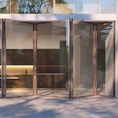 Faltbare Tür - MOTION 60PS - MOTION FACADES - zur Außenaufstellung / Glas / Aluminium