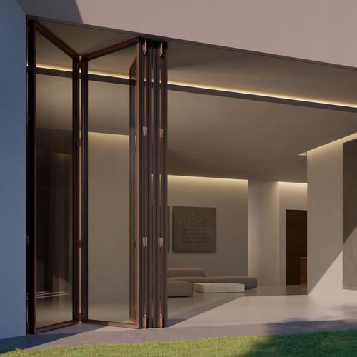 Faltbares Schiebesystem - Motion 6010 - MOTION FACADES - Aluminium / für Terrasse / für Privatgebrauch