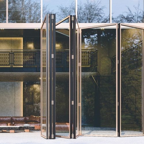Faltbare Tür - Motion 60FS - MOTION FACADES - Eingang / Aluminium / minimalistisch