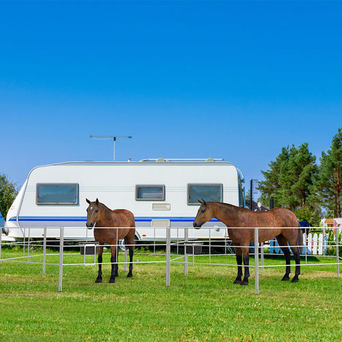 Zaun mit Stangen - FDF103001 - Fence Depot - für Tiergehege / Aluminium / rechteckig