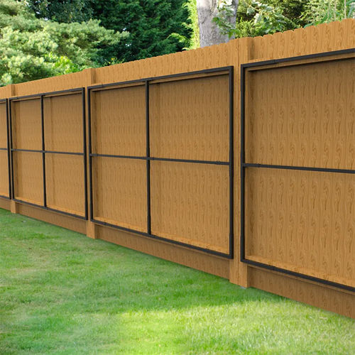 Platten-Zaun - FDR109001 - Fence Depot - für Wohnhaus / Stahl / rechteckig