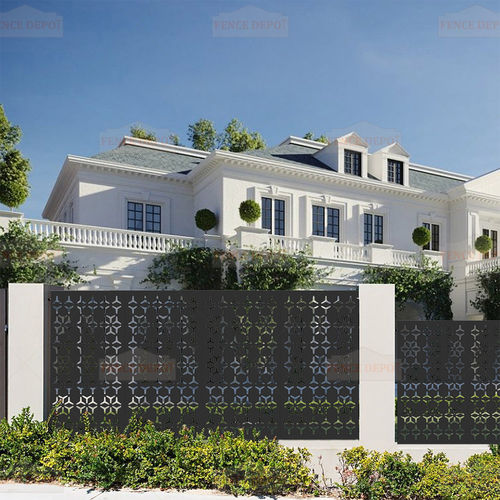 Plattenzaun - FDR111001 - Fence Depot - für Wohnhaus / galvanisiertem Stahl / rechteckig