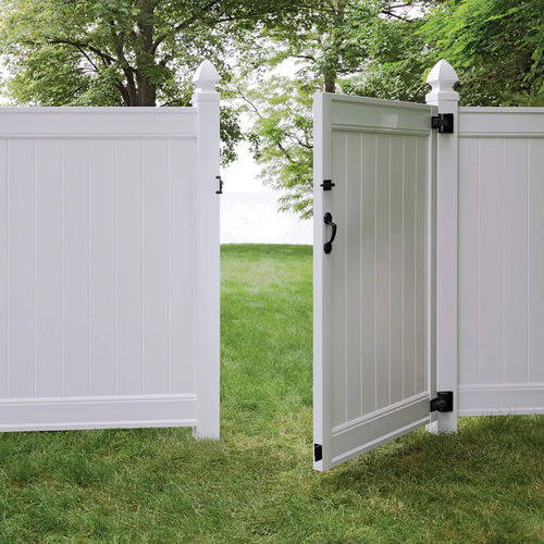 Einflügeliges Tor - FDR204001 - Fence Depot - rechts / PVC / Platten