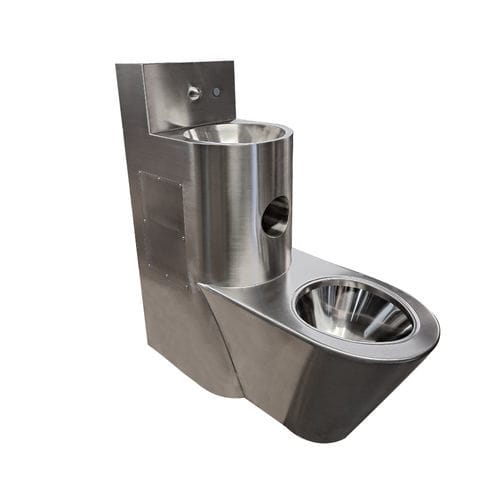 Freistehendes WC - Robusto 15 - LOGGERE - Edelstahl / für Gewerbegebrauch / rund