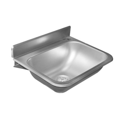Wandmontiertes Waschbecken - Easy mini - LOGGERE - gebürsteter Edelstahl / Mattfinish / rechteckig