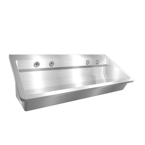 Wand-Handwaschbecken - Perfect II : 470124 - LOGGERE - rechteckig / gebürsteter Edelstahl