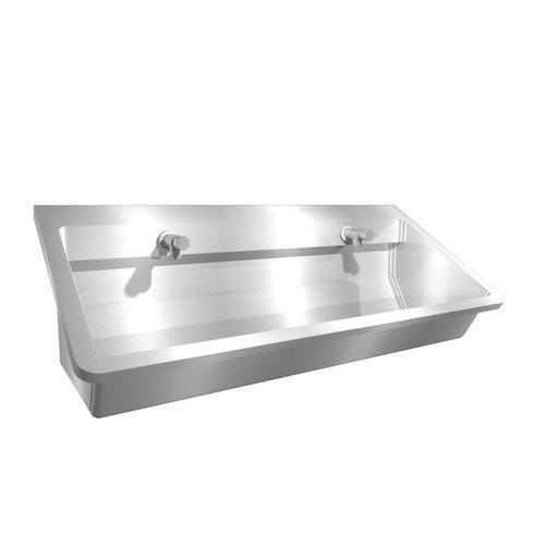 Wand-Handwaschbecken - Perfect II : 470125 - LOGGERE - rechteckig / gebürsteter Edelstahl