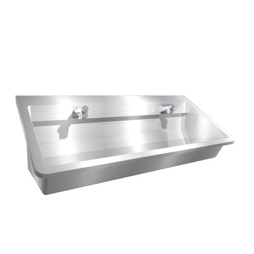 Wand-Handwaschbecken - Perfect II : 470126 - LOGGERE - rechteckig / gebürsteter Edelstahl