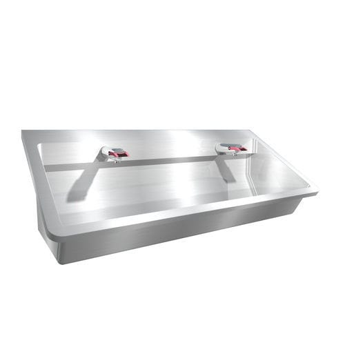 Wand-Handwaschbecken - Perfect II : 470127 - LOGGERE - rechteckig / gebürsteter Edelstahl
