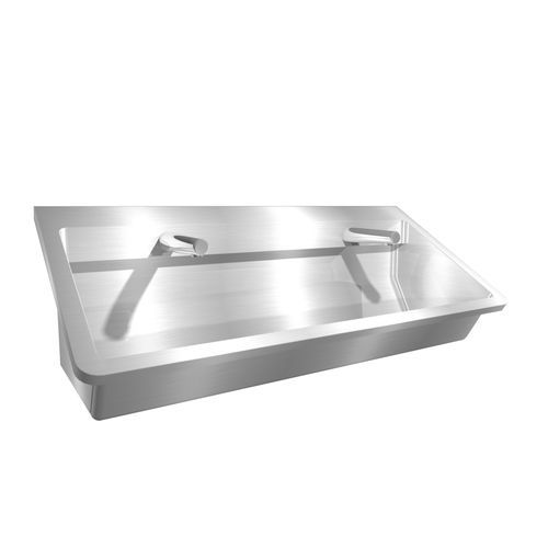 Wand-Handwaschbecken - Perfect II : 472120 - LOGGERE - rechteckig / gebürsteter Edelstahl