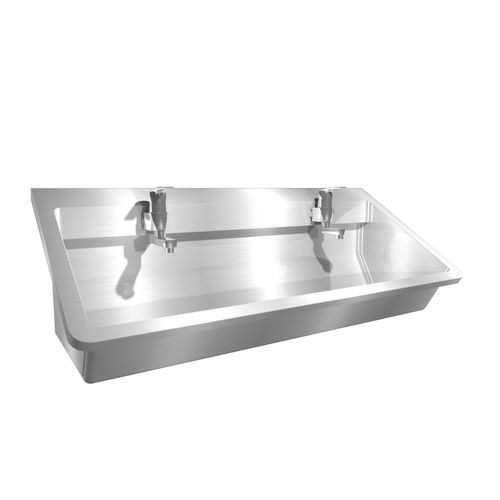 Wand-Handwaschbecken - Perfect II : 470129 - LOGGERE - rechteckig / gebürsteter Edelstahl