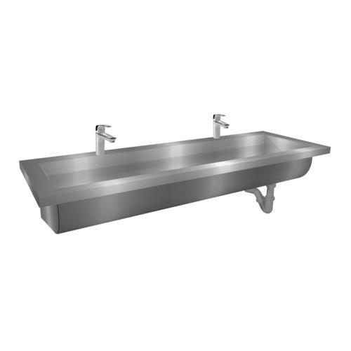 Wand-Handwaschbecken - Easy IV : 424124 - LOGGERE - rechteckig / gebürsteter Edelstahl