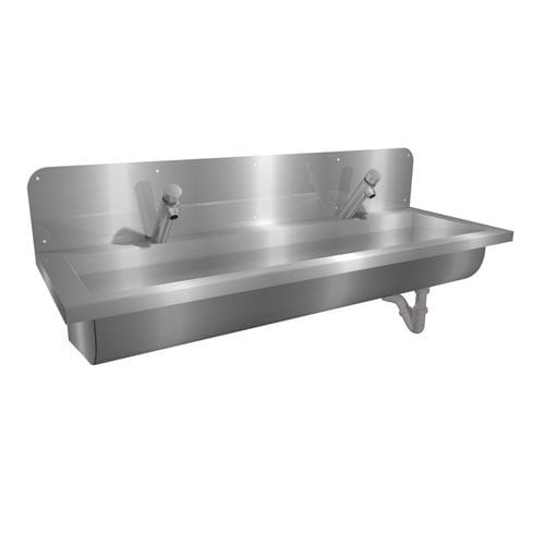 Wand-Handwaschbecken - Easy IV : 427120 - LOGGERE - rechteckig / gebürsteter Edelstahl