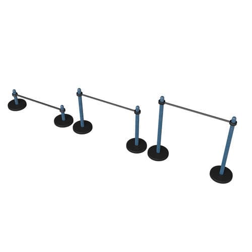 3-fach-Klimmzugstange - MB 7.60/7 AUSTRALIAN  - Streetbarbell - Stahl / für Außenbereich / für Sportparcours