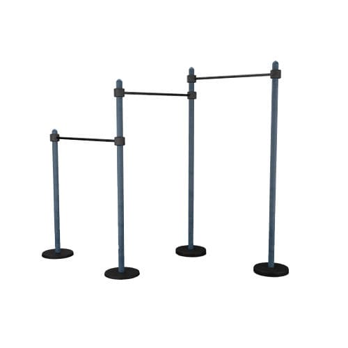 3-fach-Klimmzugstange - MB 7.60/18 THREE LEVEL - Streetbarbell - Stahl / für Außenbereich / für Sportparcours