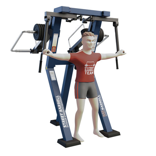 Butterfly-Fitnessgerät - MB 7.32 REVERSE - Streetbarbell - für Außenbereich / für Gewerbegebrauch