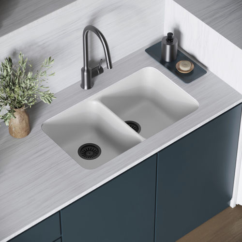 Verkleidungs-Dekorplatte - Luna - Durasein - für Innenausbau / Mineralwerkstoff / texturiert