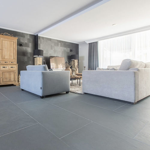 Schiefer-Fliesen - GREY  - Terra Natural - gesägt / für den Innenraum / für Außenbereich