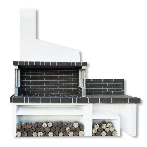 Holz-Gartengrill - 03099 - Sxistolithos - freistehend / Ton / Metall