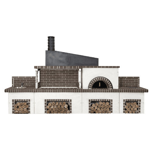 Holz-Gartengrill - 03094 - Sxistolithos - freistehend / Ton / Metall