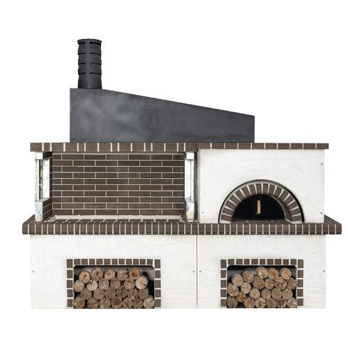 Holz-Gartengrill - 03096 - Sxistolithos - freistehend / Ton / Metall