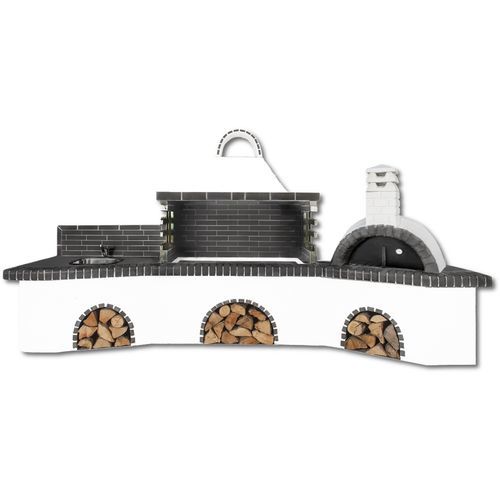 Holz-Gartengrill - 0216 - Sxistolithos - freistehend / Ton / Metall