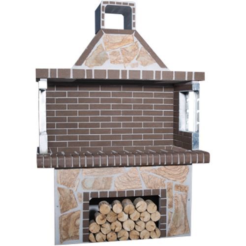 Holz-Gartengrill - 0115 - Sxistolithos - freistehend / Ton / Stein