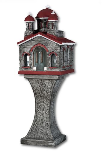 Steinskulptur - 0502 - Sxistolithos - Zement / für Außenbereich / Garten