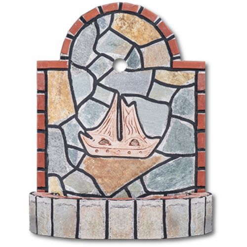 Garten-Springbrunnen - 0604 - Sxistolithos - bodenstehend / Stein / Keramik