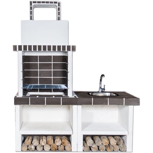 Holz-Gartengrill - 03060 - Sxistolithos - festinstalliert / Ton / Metall