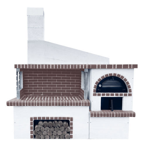Holz-Gartengrill - 05100 - Sxistolithos - festinstalliert / Ton / Metall