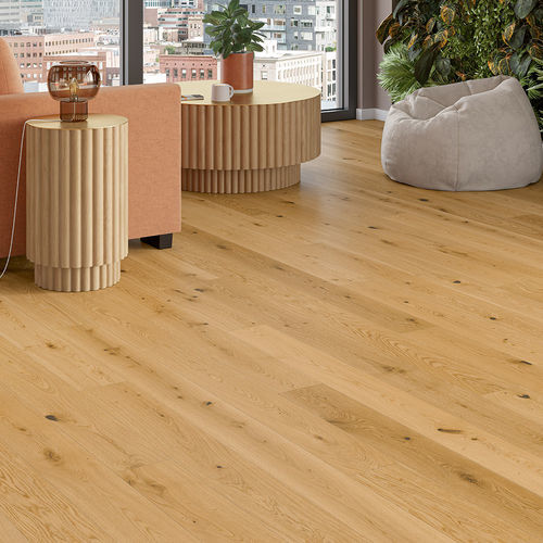 Mehrschichtparkett - OAK LUGANA NATURAL   - PARADOR - lackiert / schwimmend / mit breiten Dielen