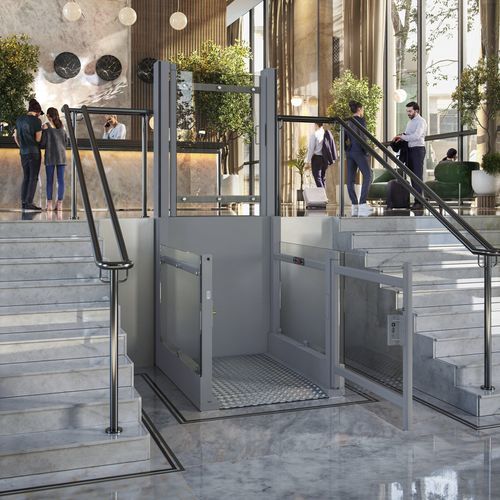 Hebeplattform für Rollstühle - 3 metre travel - POLLOCK LIFT - für Gebäude / zur beruflichen Nutzung / für Außenbereich