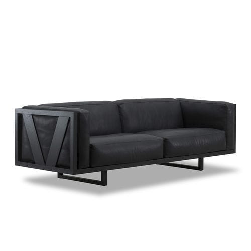 Modernes Sofa - Frame - BERNSTORFFSMINDE - Leder / mit Armlehnen / braun