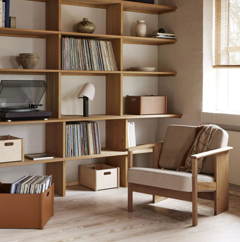 Contract-Sessel - Block  - FORM & REFINE - modern / Leinen / Eiche