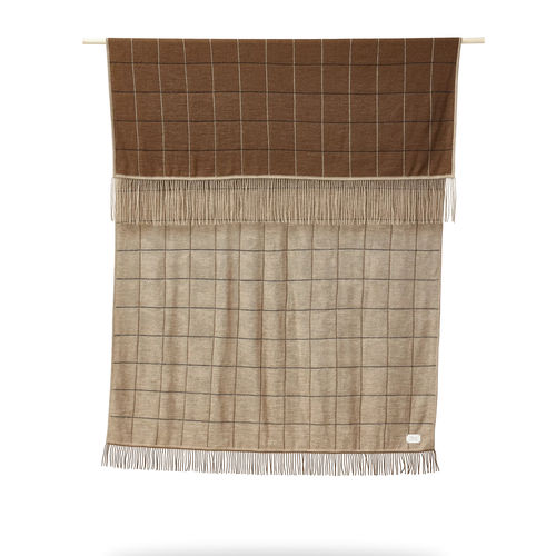 Decke aus Alpagawolle - Aymara New Square Brown - FORM & REFINE