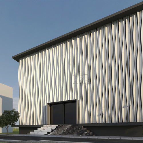 Paneel-Fassadenverkleidung - SERPENTINE WAVE - Axes in Excess - Metall / Aluminium / Aluminium