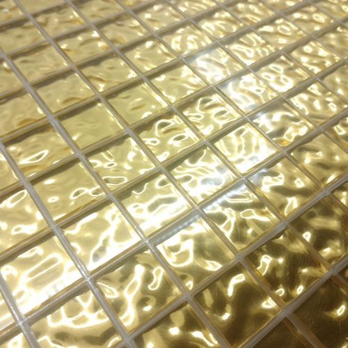 Gold-Mosaikfliese - POOLMOSAIK ORO ECHTGOLDMOSAIK - Vetros GmbH - Hochglanz / texturiert / 3D