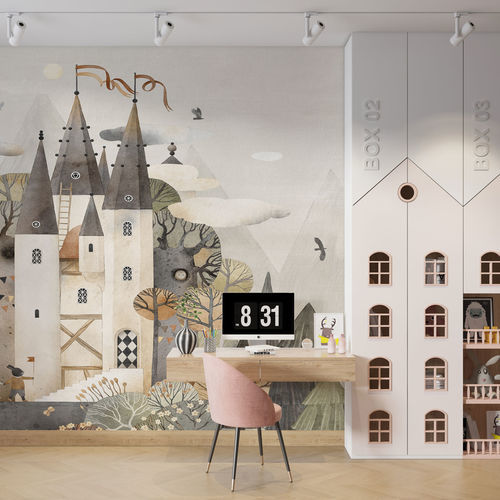 Moderne Tapete - CASTELLO INCANTATO - rimura Srl - Glasfaser / Polyester / Vinyl