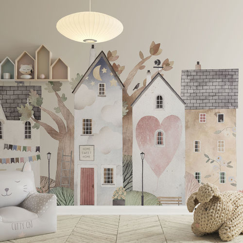 Moderne Tapete - HOME SWEET HOME - rimura Srl - Glasfaser / Polyester / Vinyl
