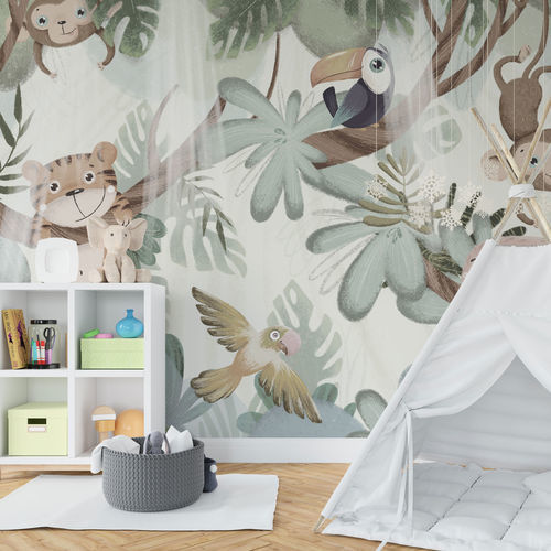 Moderne Tapete - BABY ANIMALS - rimura Srl - Glasfaser / Polyester / Vinyl