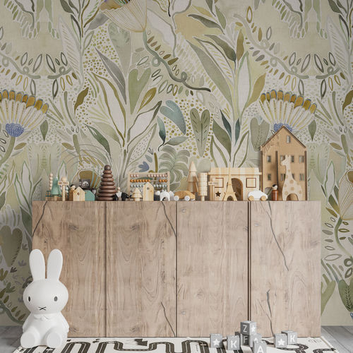 Moderne Tapete - ESPLOSIONE DI FIORI - rimura Srl - Glasfaser / Polyester / Vinyl