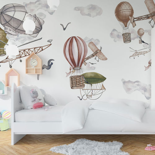 Moderne Tapete - LITTLE AVIATOR - rimura Srl - Glasfaser / Polyester / Vinyl